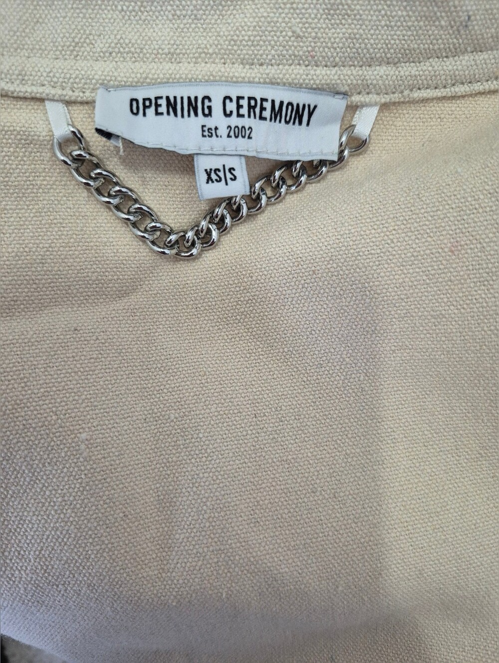 Opening Ceremony The Knot Biker Jacket, XS/S, Cream - Picture 11 of 13